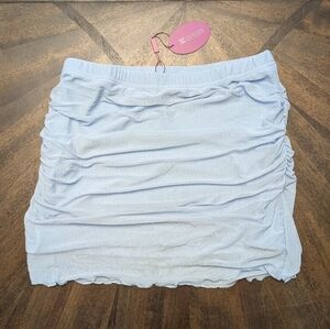 Avidlove Light Blue Y2K Ruched Mini Skirt | Size Medium | NWT
